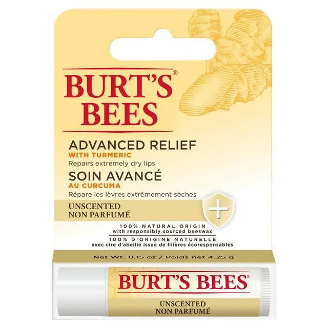 Burt's Bees 100% Natural Origin Advanced Relief Lip Balm, Beeswax & Turmeric for Extremely Dry Lips