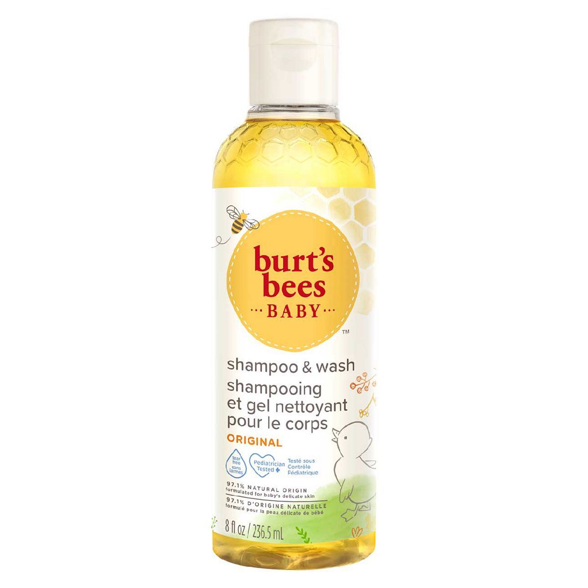 Burt's Bees Baby&amp;trade; Shampoo and Wash, Original, Tear Free, Peadiatrician Tested, 97.1% Natural Origin, 236.5ml