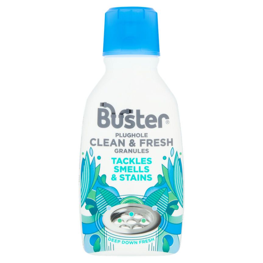 Buster Plughole Clean &amp;amp; Fresh with Eucalyptus Foaming Granules