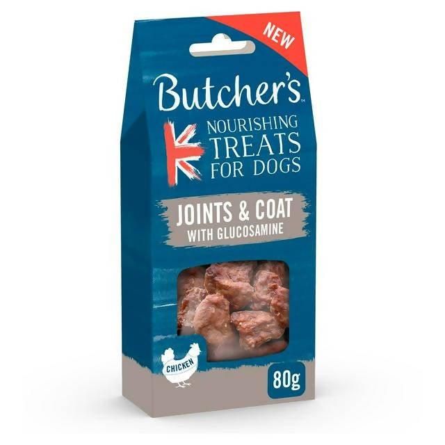 Butcher's Joints &amp;amp; Coat with Glucosamine Made with Chicken Naturally Meaty Treats 80g