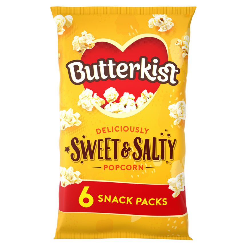 Butterkist Delicious Sweet &amp;amp; Salted Popcorn 6 Pack