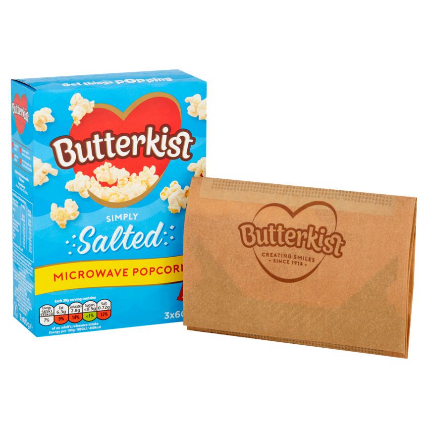 Butterkist Salted Microwave Popcorn 3 Pack