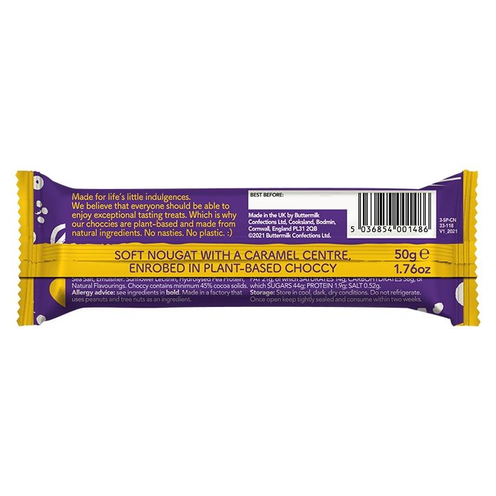 Buttermilk Plant Powered Caramel Nougat Bar 50g