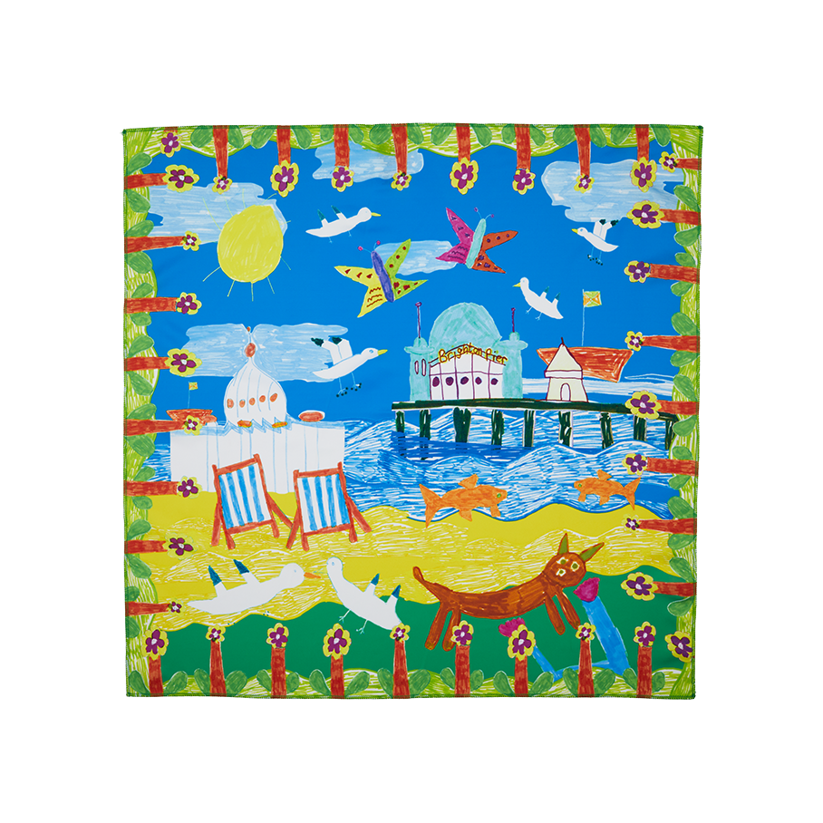 Knot wrap gift wrapping, By the Seaside design, 70cm, UK version
