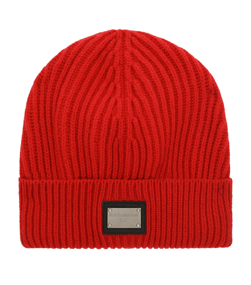 Dolce&Gabbana logo-plaque beanie, UK version