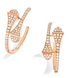 MARLI New York small rose gold diamond hoop earrings (British brand)