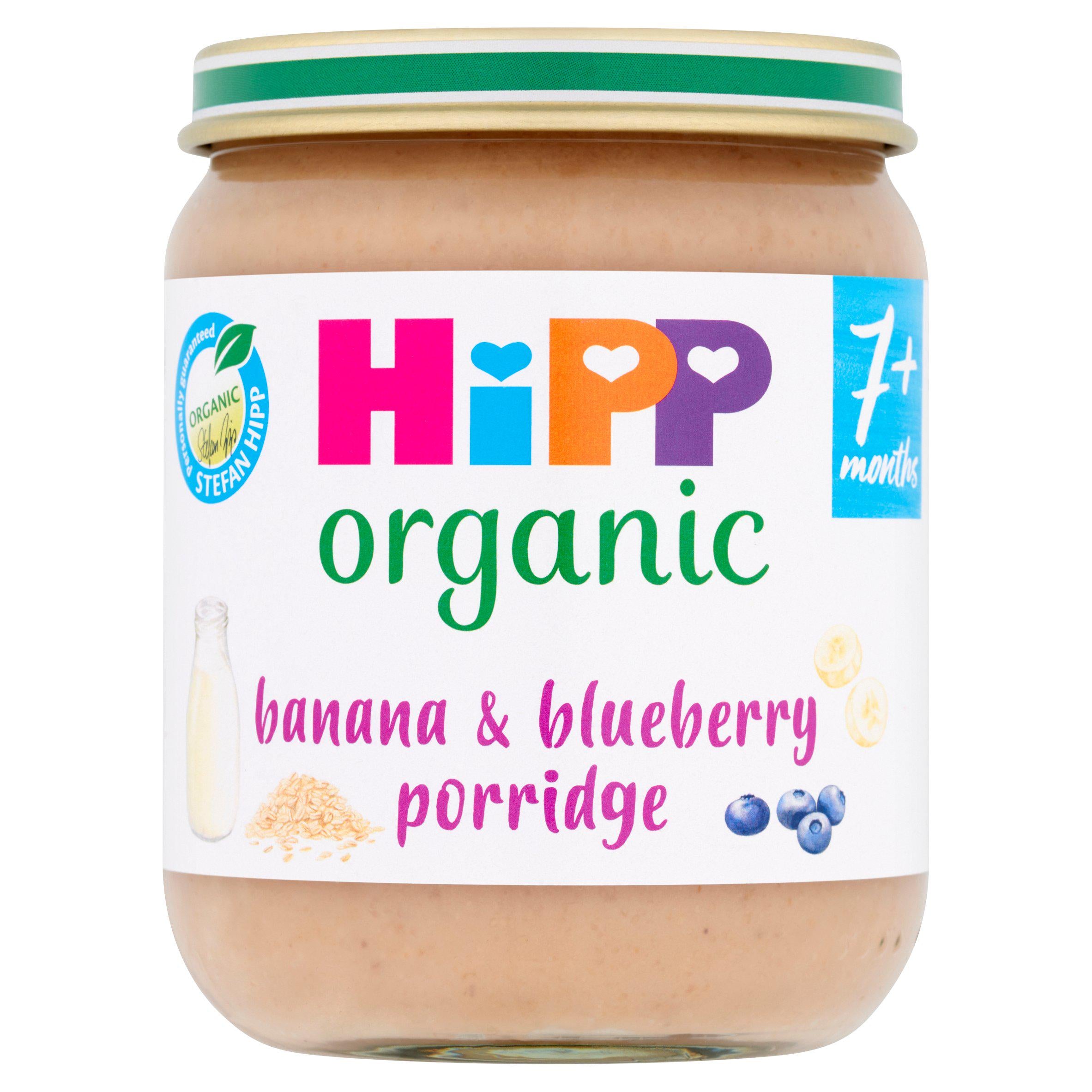 HiPP Organic Banana & Blueberry Porridge Baby Food Jar 7+ Months 160g GOODS Boots   