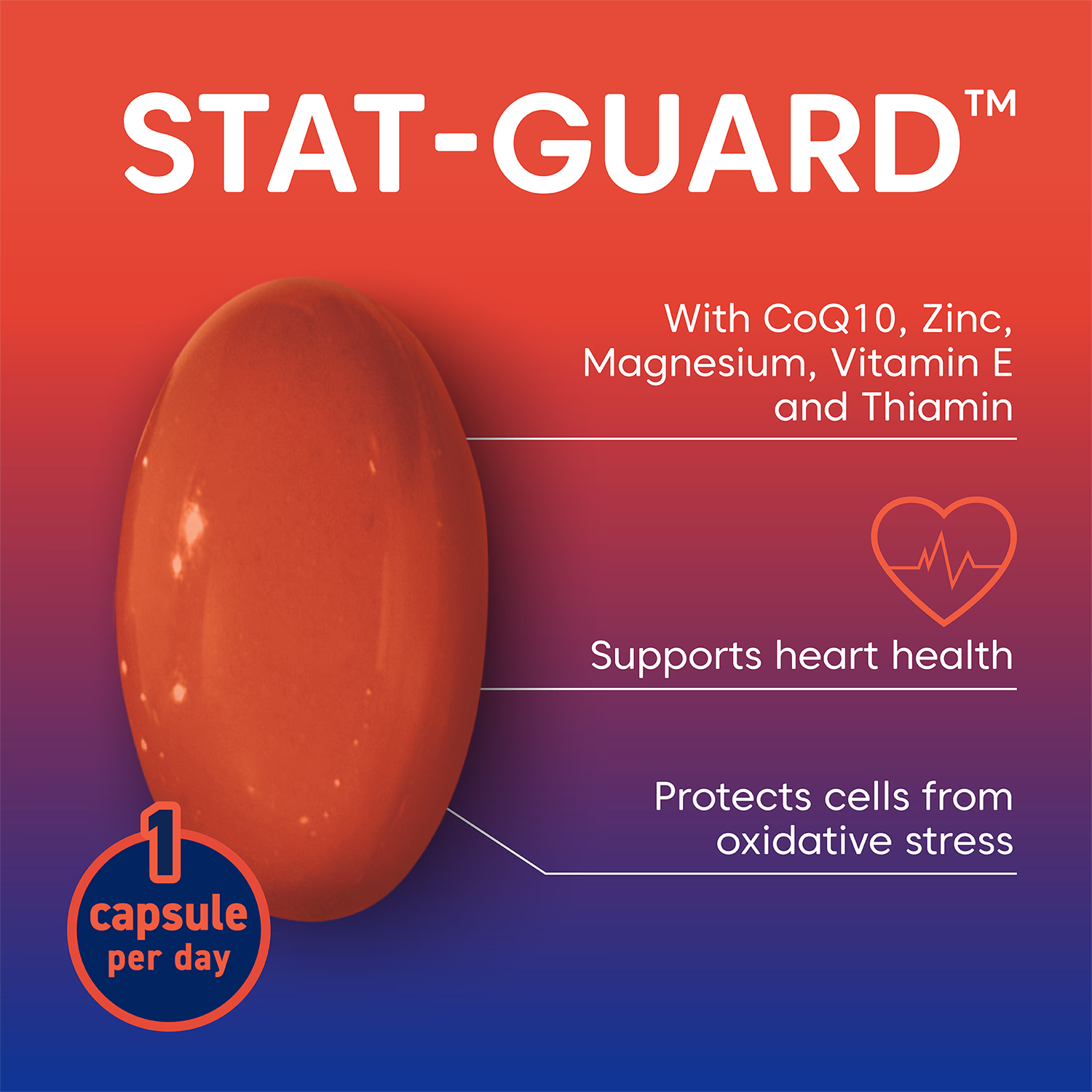 Bioglan Stat-Guard CoQ10 supplement, 30 capsules, imported from the UK