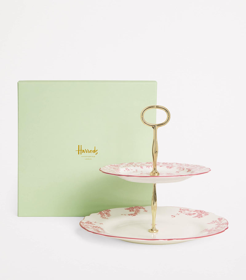 Harrods Toile two-tier cake stand, UK version