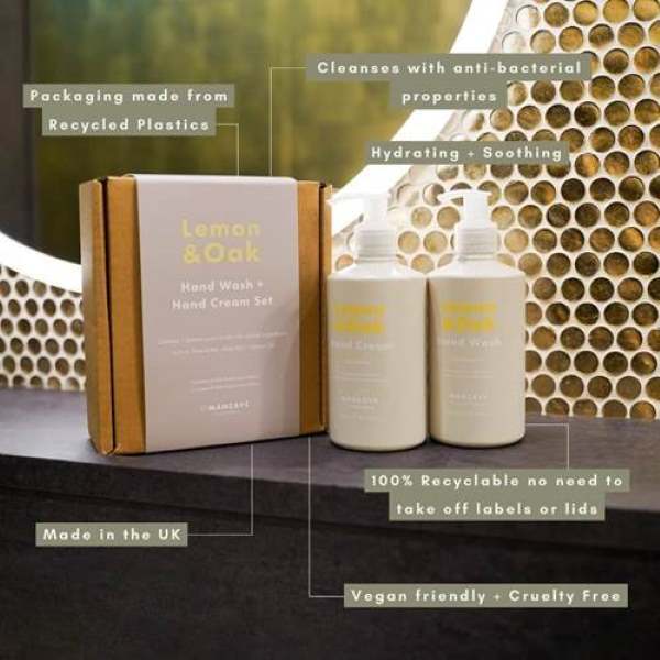 ManCave Lemon & Oak hand care giftset, UK version