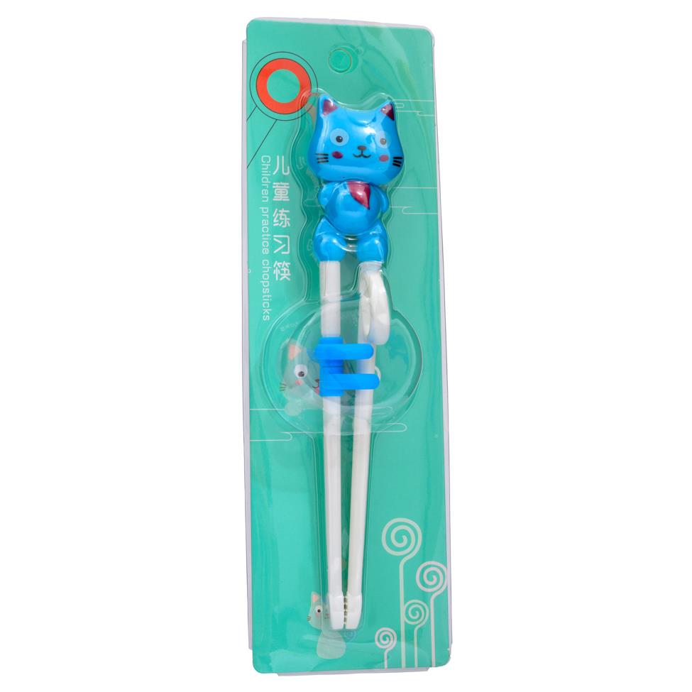 Cat children practice chopsticks with finger loops - British product
