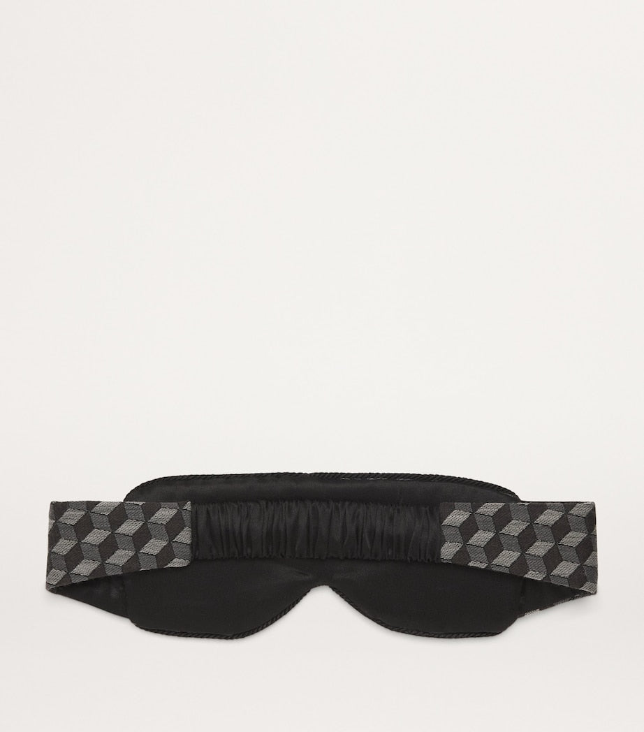 Daniel Hanson silk sleep mask with sacred geometry padded design, imported from the UK