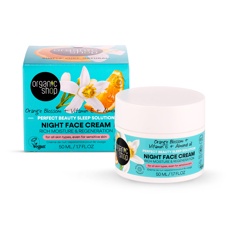 Organic Shop Orange Blossom night cream 50ml, UK version