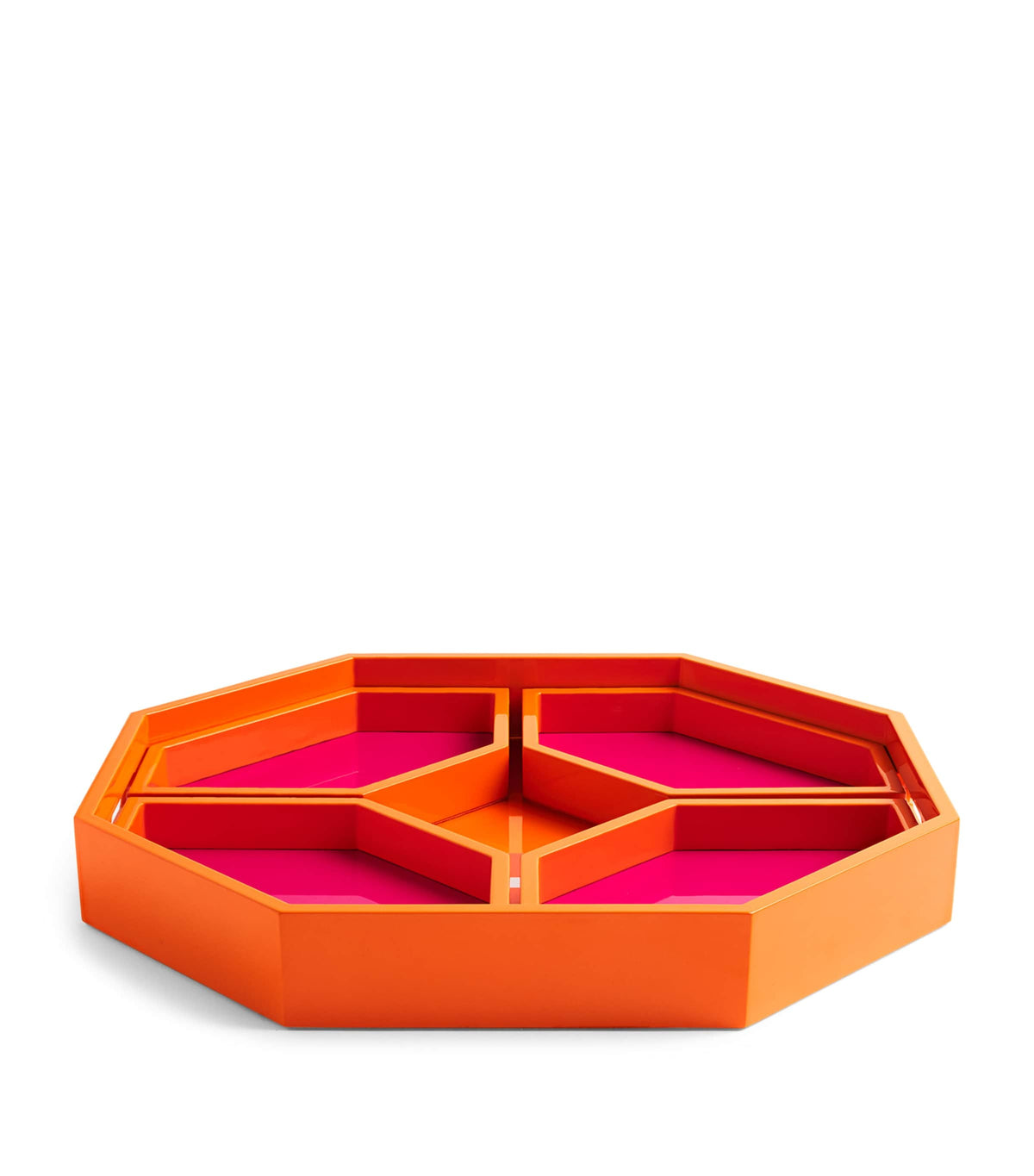 Harrods lacquered wood logo geometric tray 38cm x 42cm, UK version
