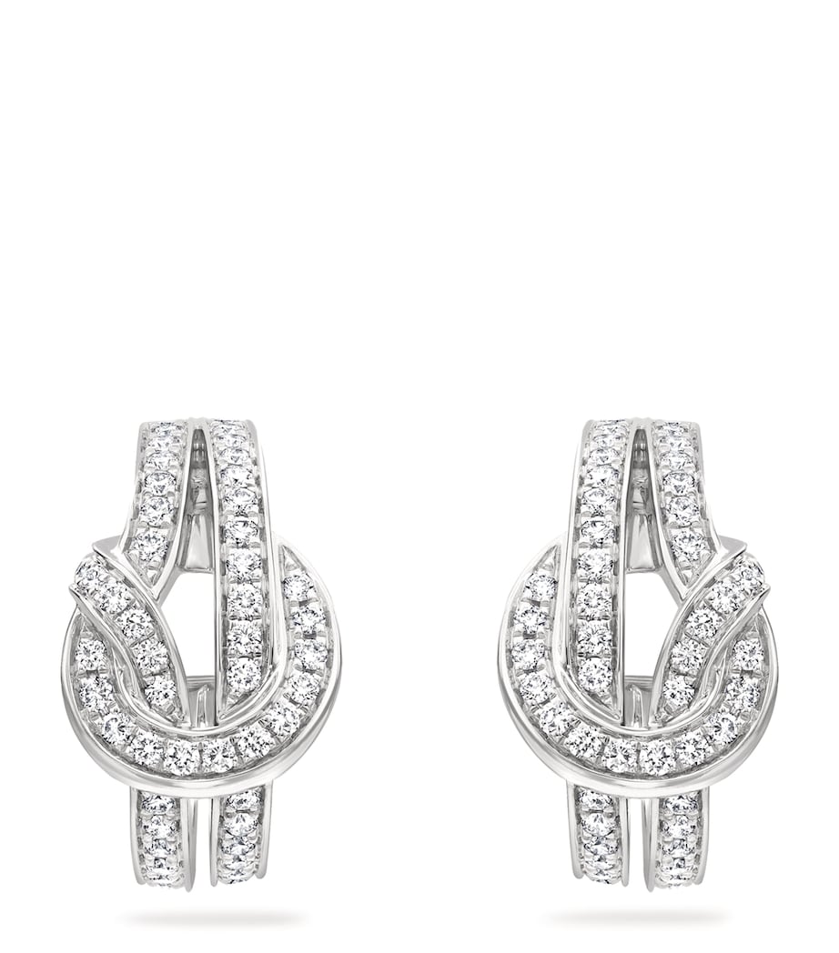 Boodles The Knot earrings white gold diamonds - British product