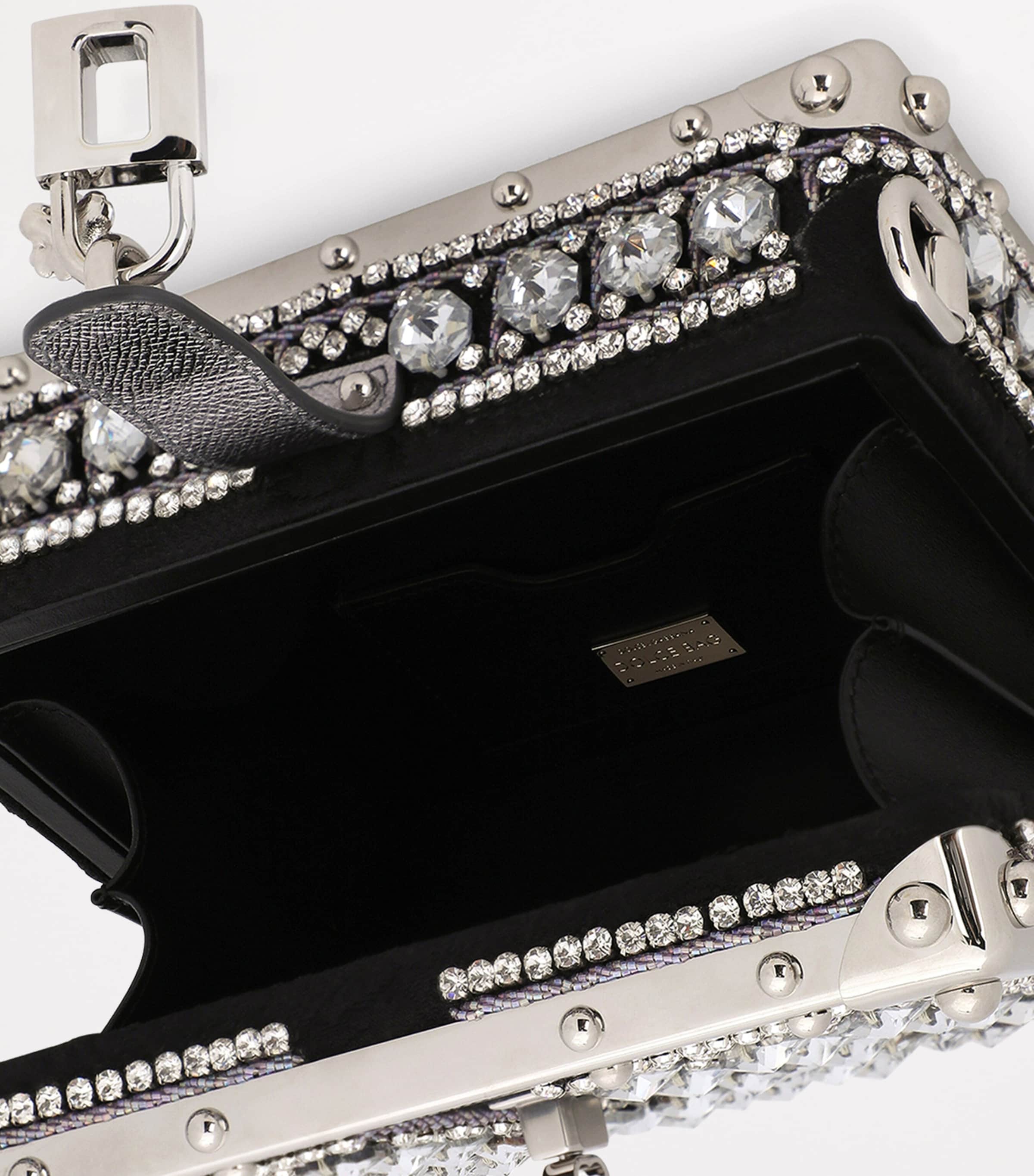 Dolce&Gabbana crystal-embellished shoulder bag, imported from the UK