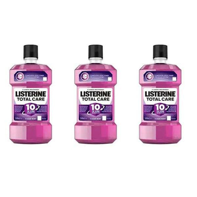 Listerine Total Care Mouthwash Clean Mint 500ml Pack of 3