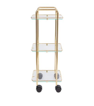 Harrods ZODIAC Square Gold-Plated Bathroom Trolley- Buy online at McGrocer