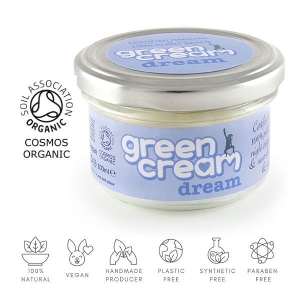 Green Cream Dream Dry Skin night cream - British product