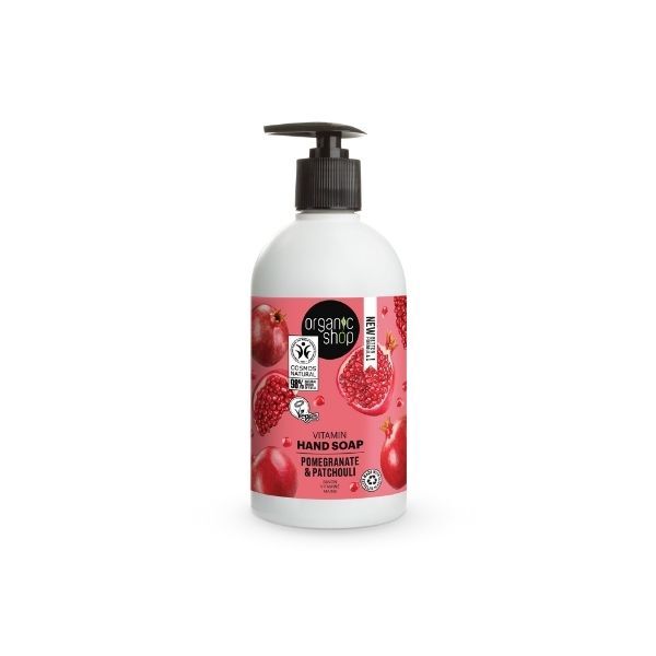 Organic Shop Vitamin Hand Soap Pomegranate & Patchouli 500ml GOODS Superdrug   