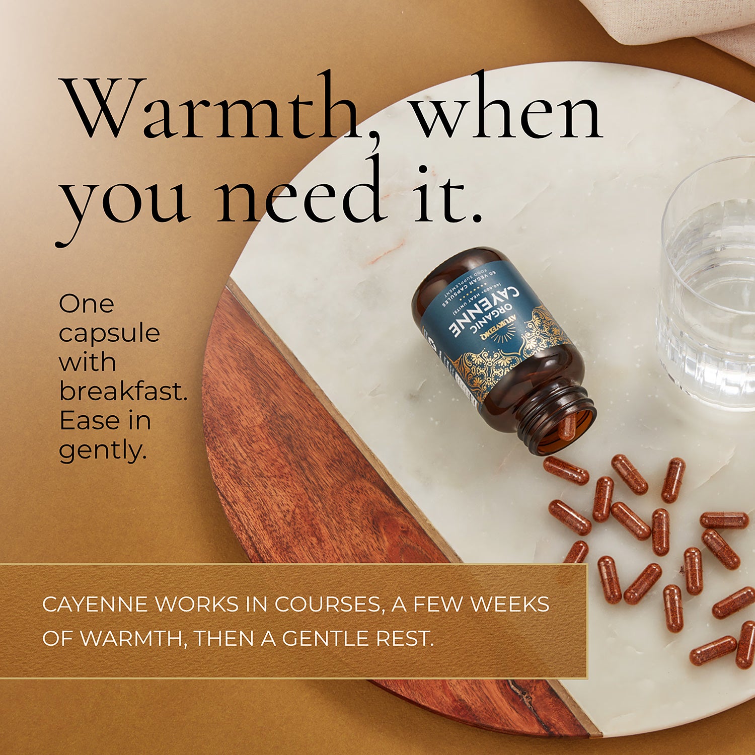 Ayurvediq organic cayenne capsules 60 capsules, UK version