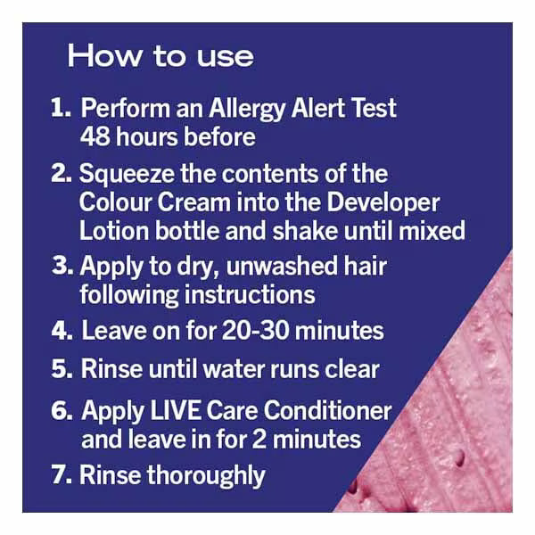LIVE Permanent Pink Hair Dye 120ml, UK version