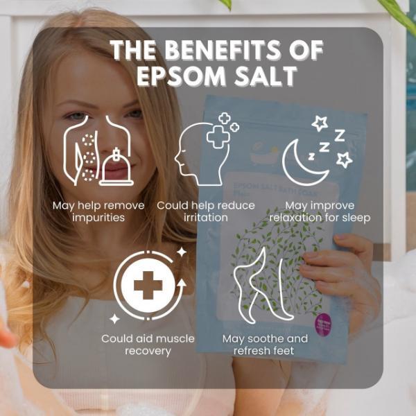 Eco Bath unscented Epsom salt bath soak 1kg, imported from the UK