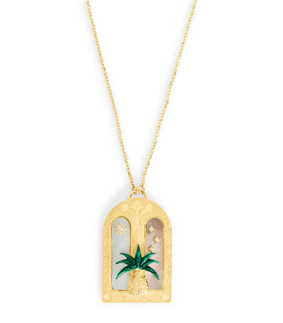 Harrods L'Atelier Nawbar Yellow Gold and Diamond Dusk to Dawn Necklace- Buy online at McGrocer