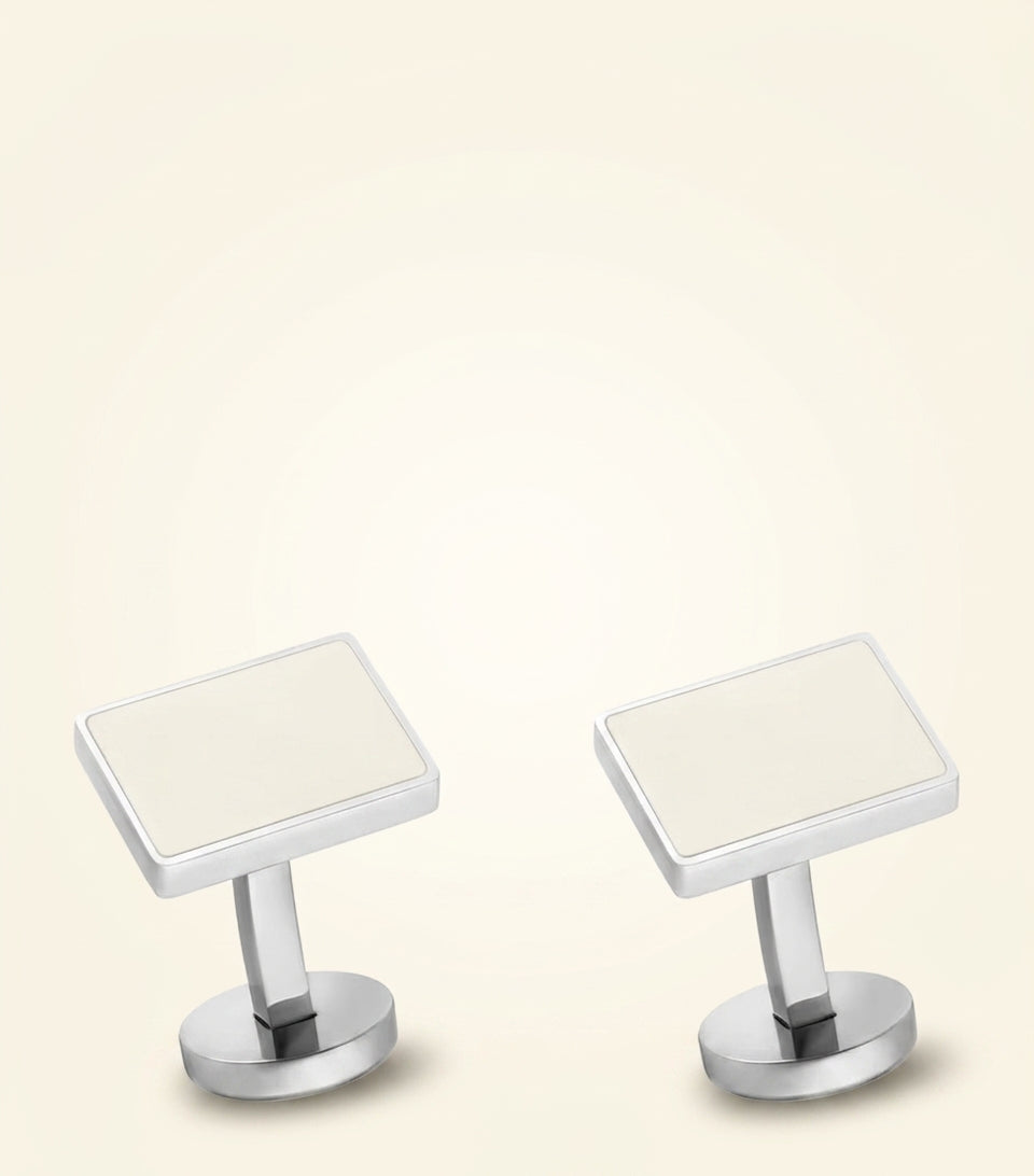 Cartier Double C cufflinks sterling silver black lacquer, imported from the UK