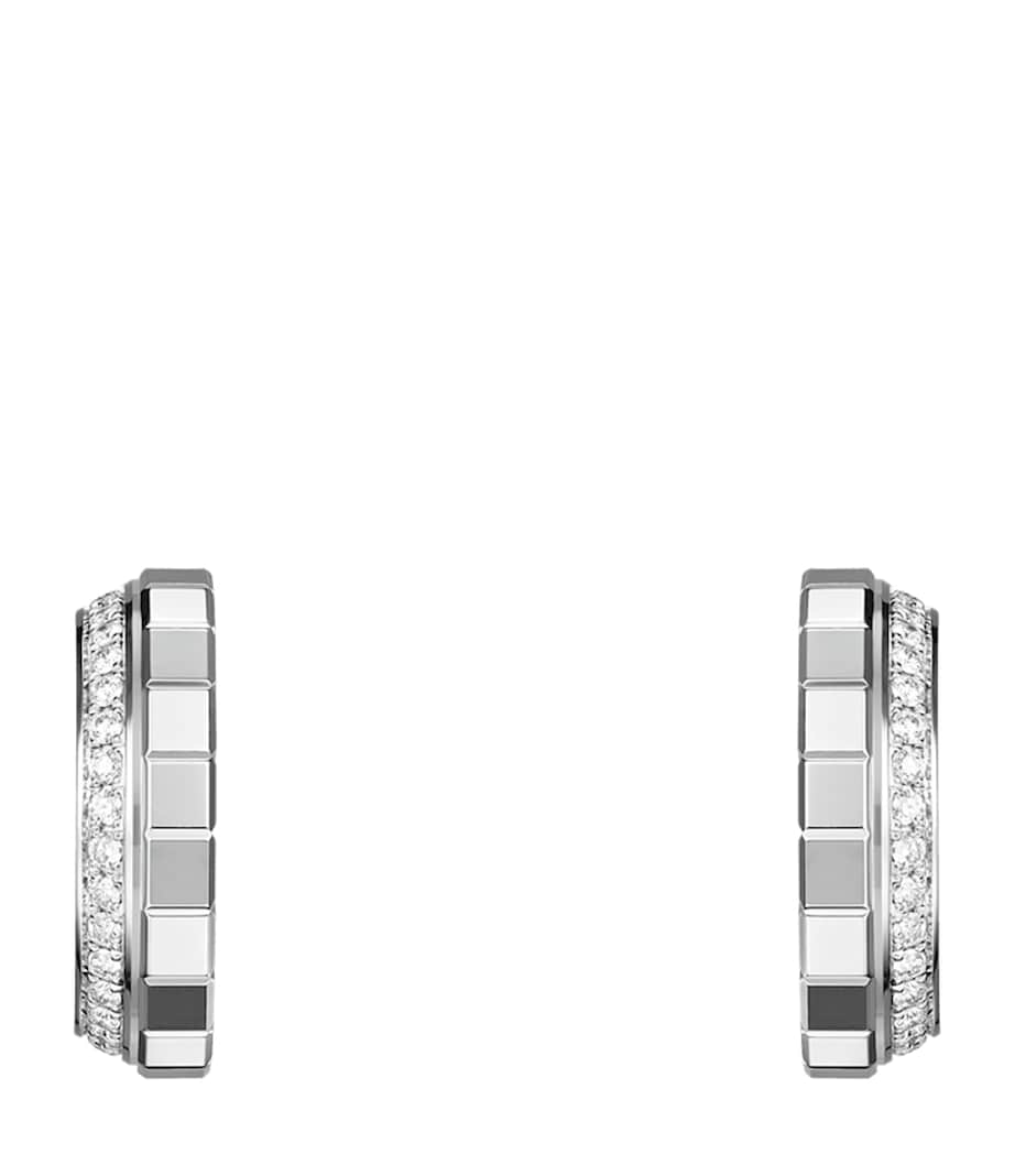 Chopard Ice Cube white gold diamond earrings, imported from the UK