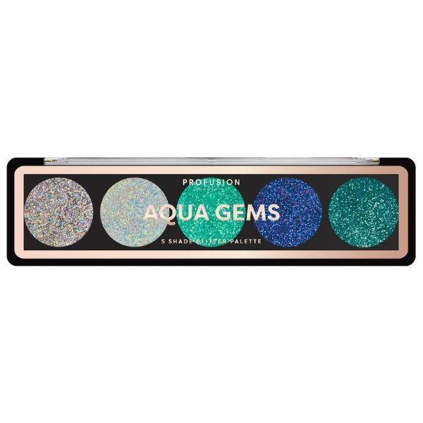 Profusion Cosmetics Glitter Gems Glitter Palette Aqua