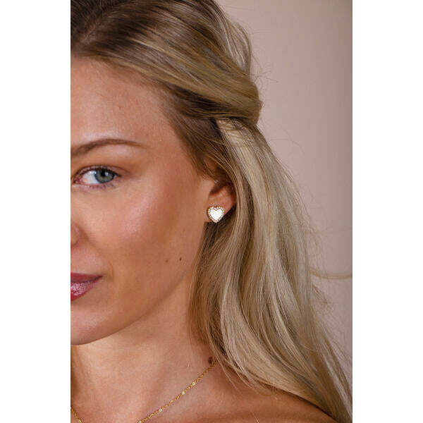 SVNX gold moonstone heart jewelry set, imported from the UK