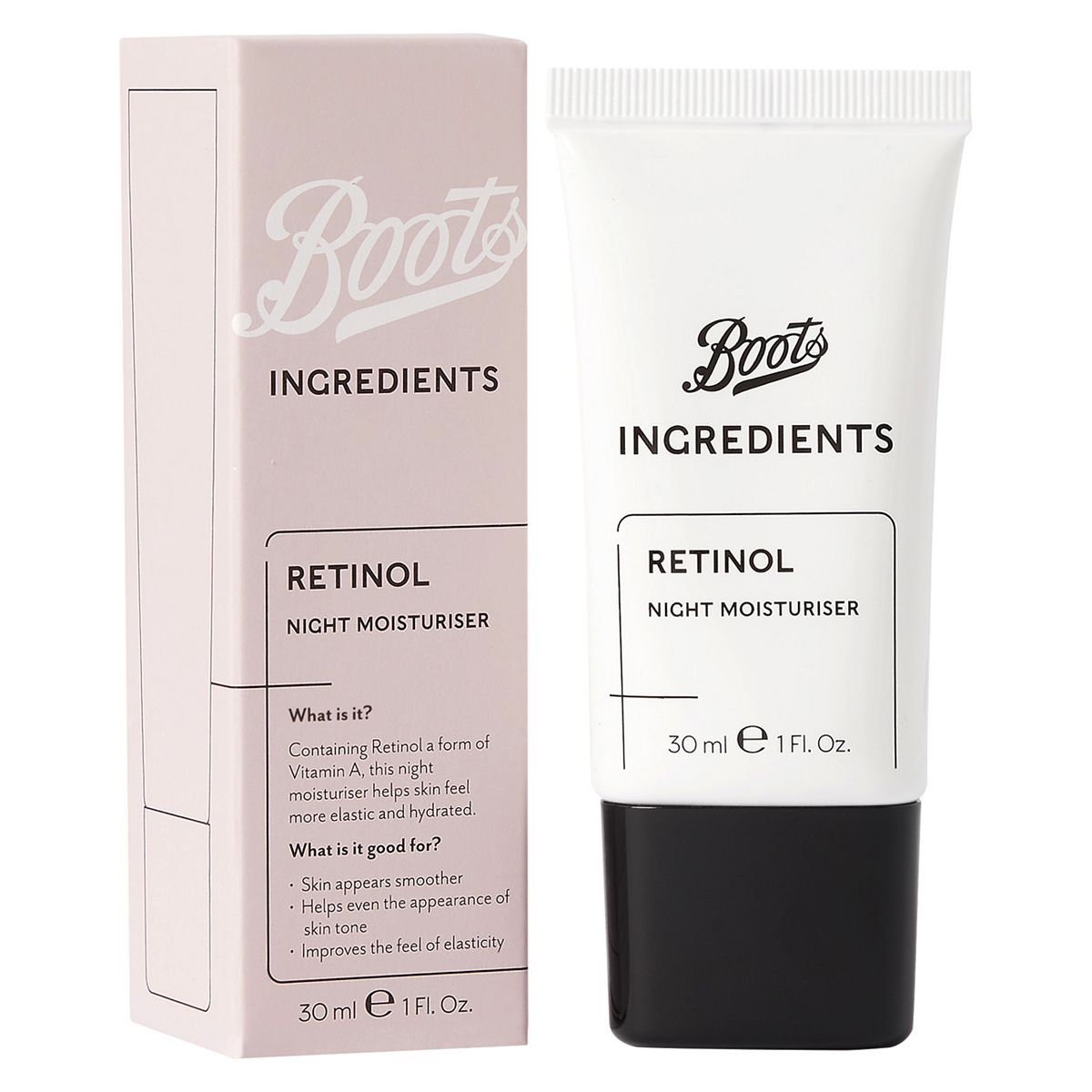 Boots Ingredients Retinol Night Moisturiser 30ml GOODS Boots   