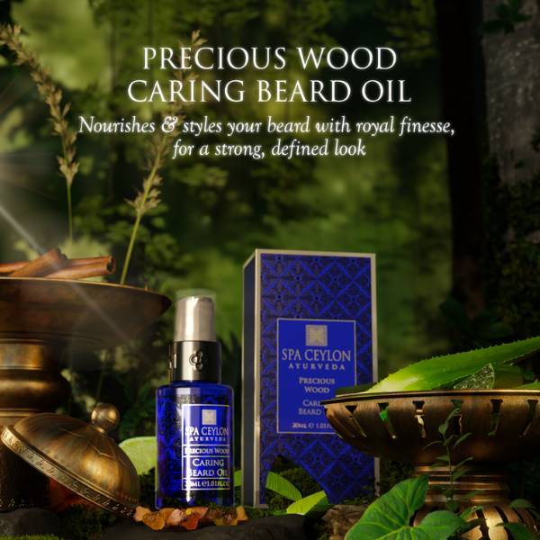 SPA CEYLON Precious Wood Caring Beard Oil, imported from the UK