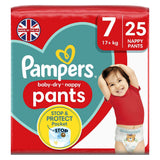 Pampers Baby-Dry Nappy Pants Size 7, 25 Nappies, 17kg+, Essential Pack GOODS Boots   