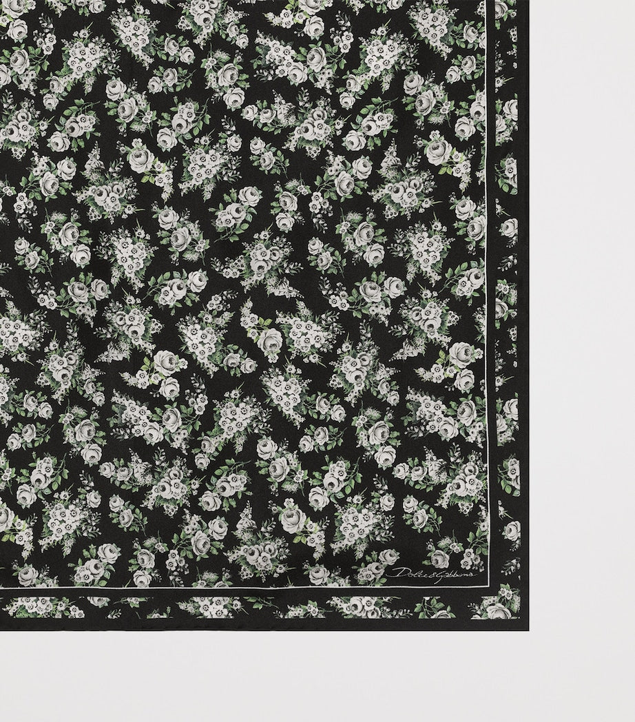 Dolce&Gabbana silk scarf floral square 150cm, UK version