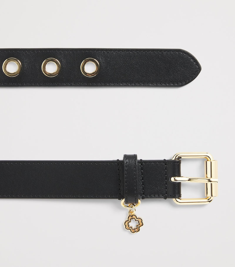 Maje Miss M leather belt with gold-tone chain details - British product