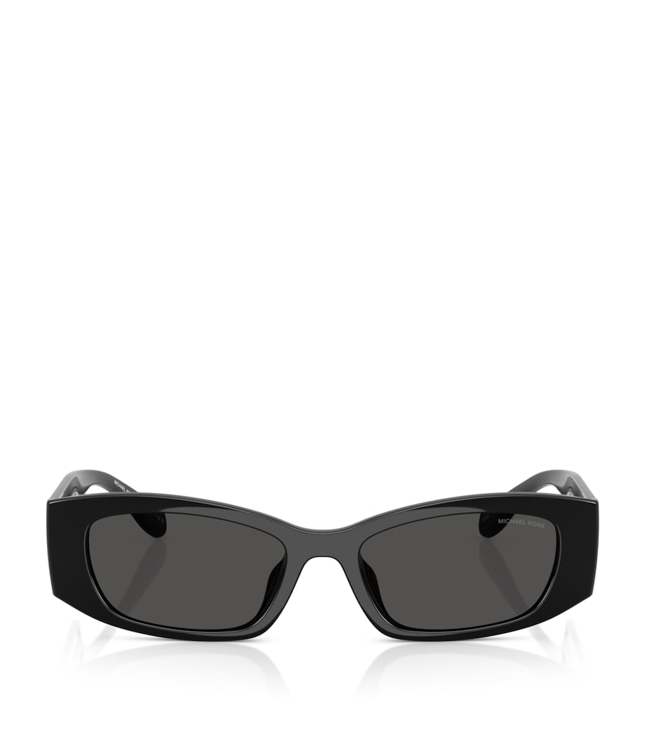 Michael Kors Rhodes rechteckige Sonnenbrille, importiert aus dem Vereinigten Königreich