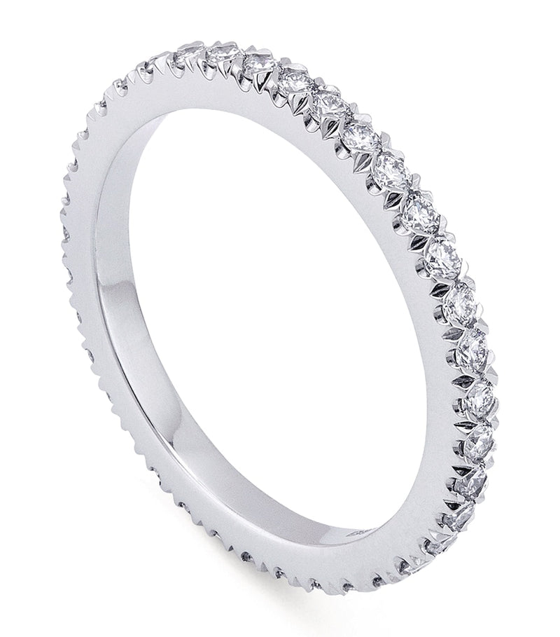 Boodles vintage half-hop wedding band with diamonds, imported from the UK