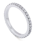 Boodles vintage half-hop wedding band with diamonds, imported from the UK