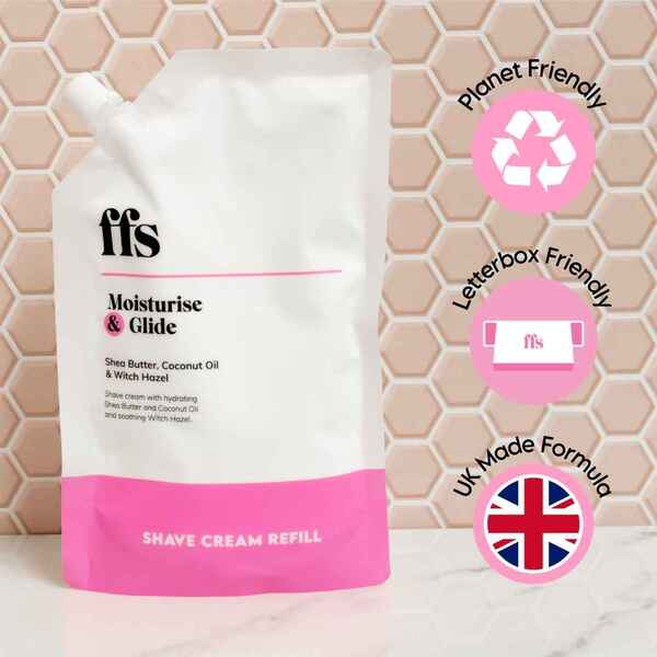 FFS Beauty shave cream refill pouch 300ml - British product