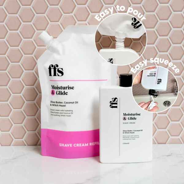 FFS Beauty shave cream refill pouch 300ml - British product
