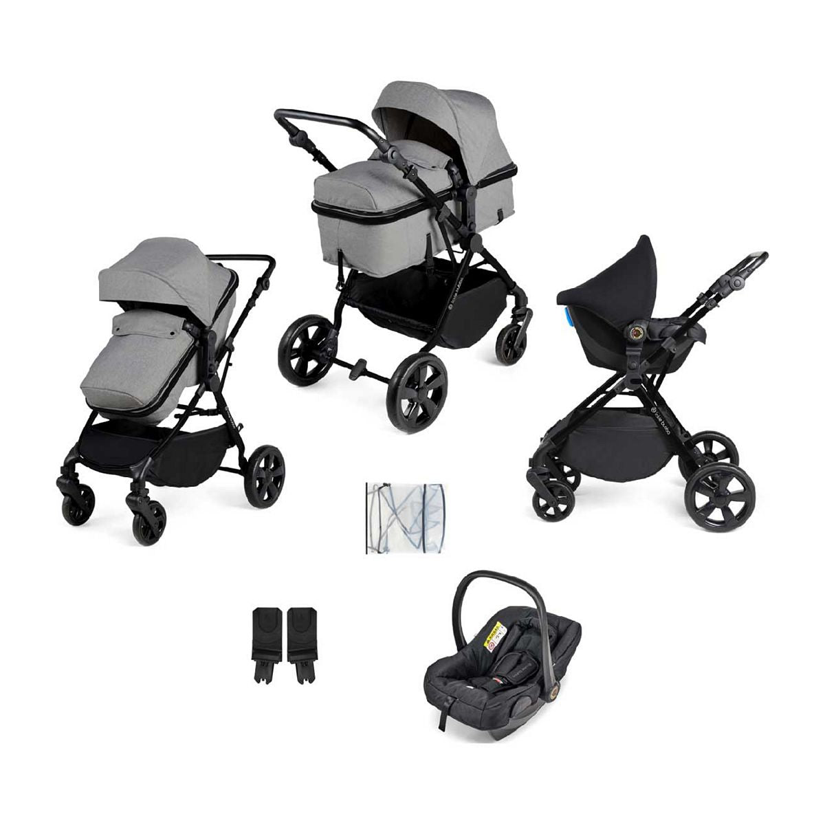 Ickle Bubba Comet 3-in-1 Travel System Black/Space Grey/Black/ Pack Size 1 GOODS Boots   