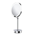 Decor Walther light-up round cosmetics mirror, approximate size 44cm by 21.5cm by 13cm - British product