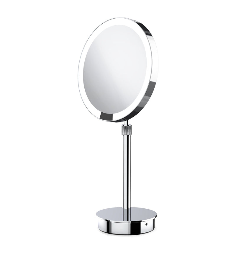 Decor Walther light-up round cosmetics mirror, approximate size 44cm by 21.5cm by 13cm - British product