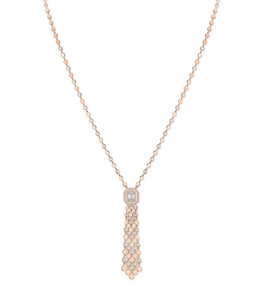 Messika D-Vibes Diamant-Roségold-Quasten-Halskette 1,66 ct - Britisches Produkt