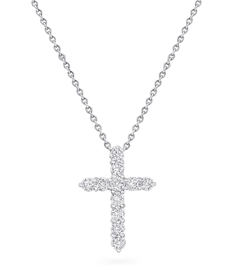 Graff white gold diamond cross necklace, UK version