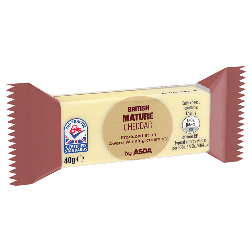 ASDA Mini Mature British Cheddar Cheese 40g GOODS ASDA   