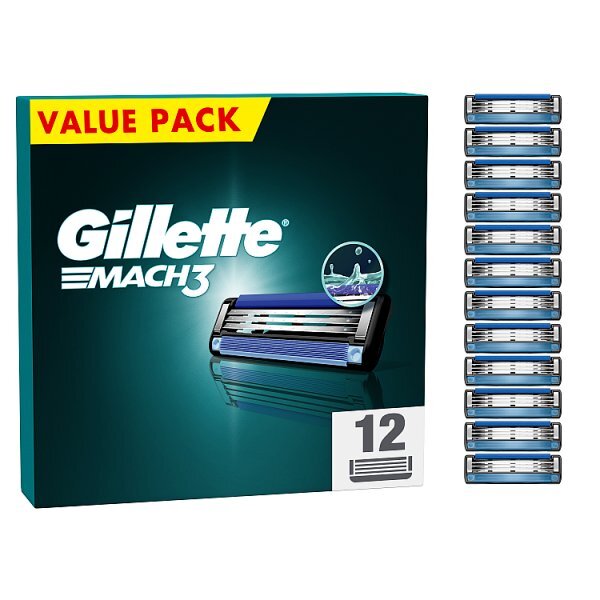 Gillette Mach3 Men's Razor Blade Refills, 12 Count GOODS Superdrug   