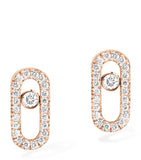 Messika Move Uno rose gold diamond stud earrings 0.16ct (British brand)